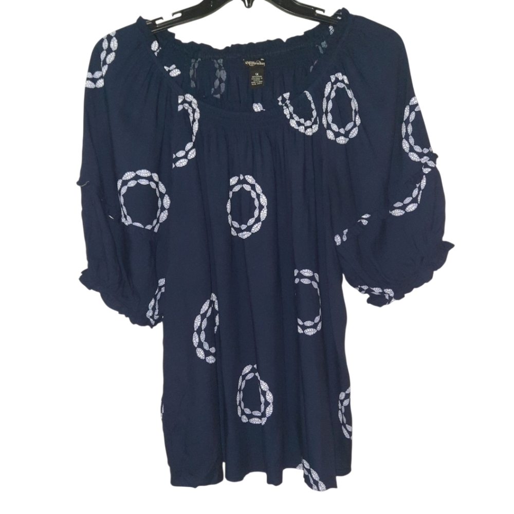 Millenium Blouse Short Sleeves Size 1X